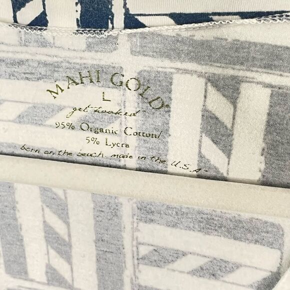 Mahi Gold Cotton Lycra Straight Dress Large - Picture 3 of 7